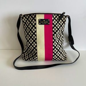 Kate Spade black and white with pink shoulder/cross body bag